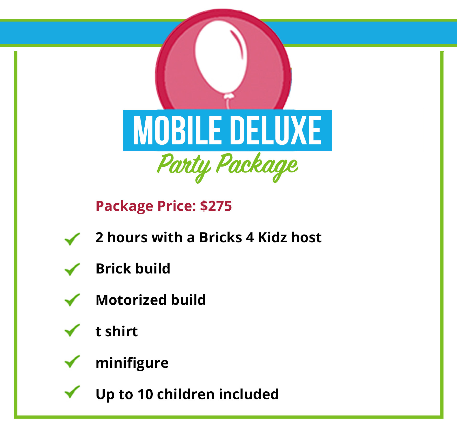 mobile deluxe mobile party package